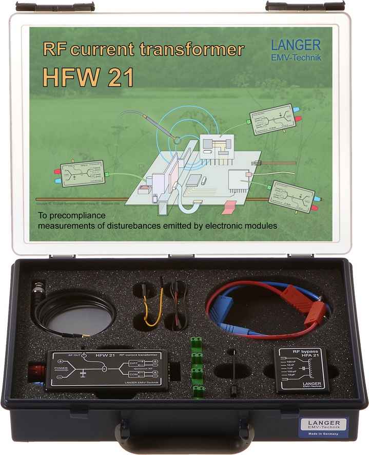HFW 21 set, RF Current Transformer 100 kHz - 1 GHz